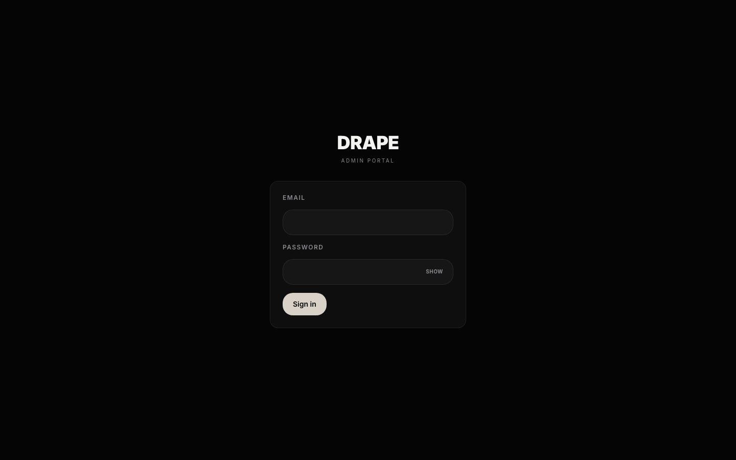 Drape Admin